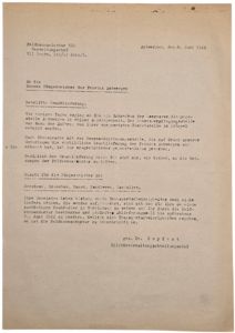 Original WW2 Belgian Document - Feldkommandantur 520 Antwerpen, order for …