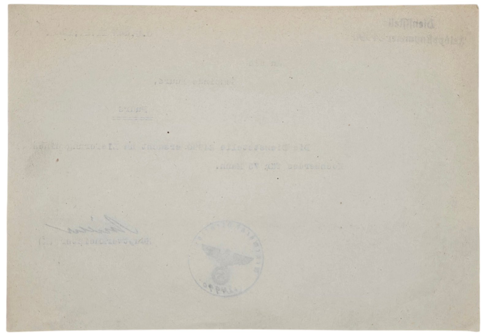 Original WW2 Belgian Document - Werkstatt-Zug Panzer-Abteilung 67 cooking stoves, Puurs (1940) — image 2