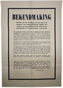 Original WW2 Dutch Liberation Poster - Notice to report all …