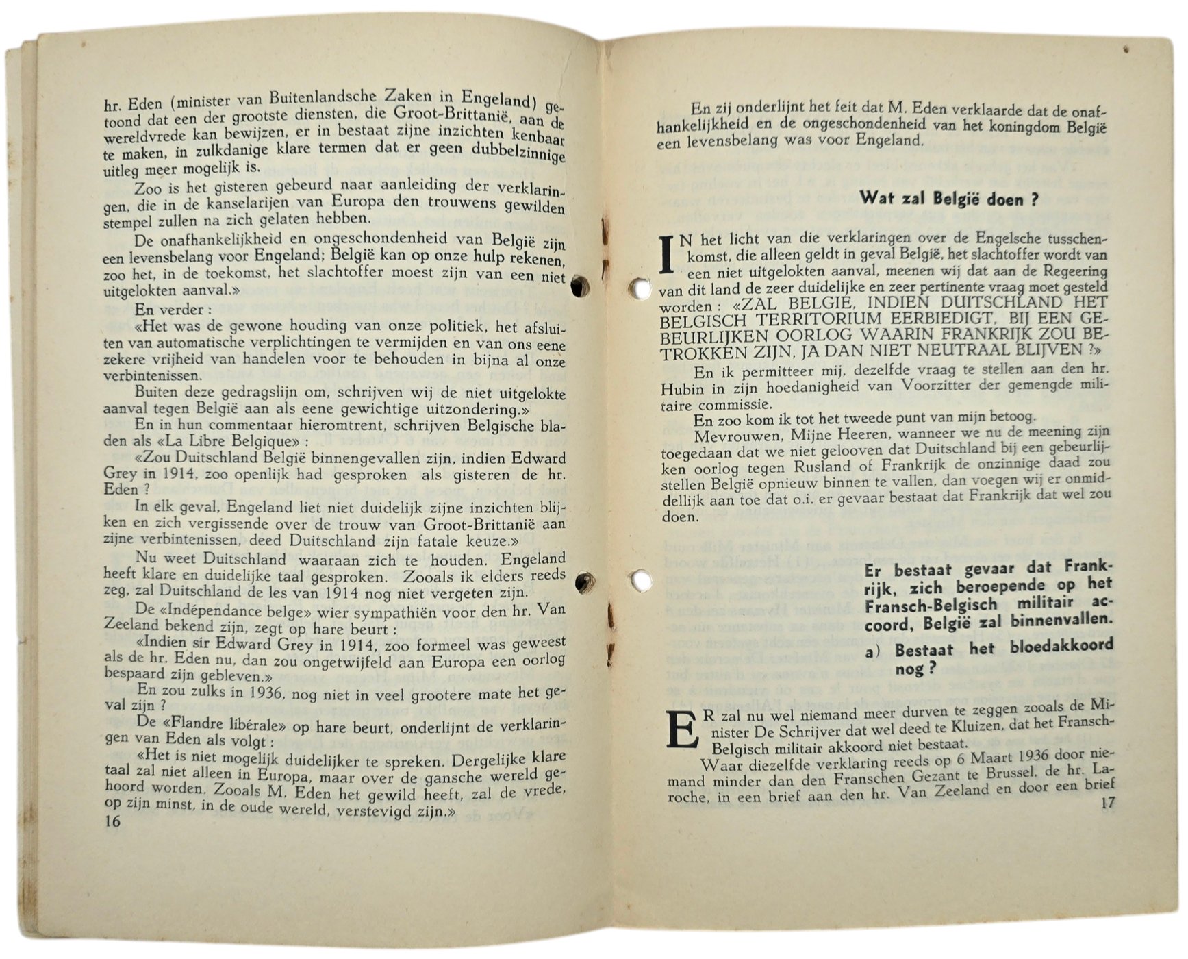 Original WW2 Flemish Collaboration Brochure - Het VNV en het Militaire vraagstuk, Staf de Clercq (1936) — image 4