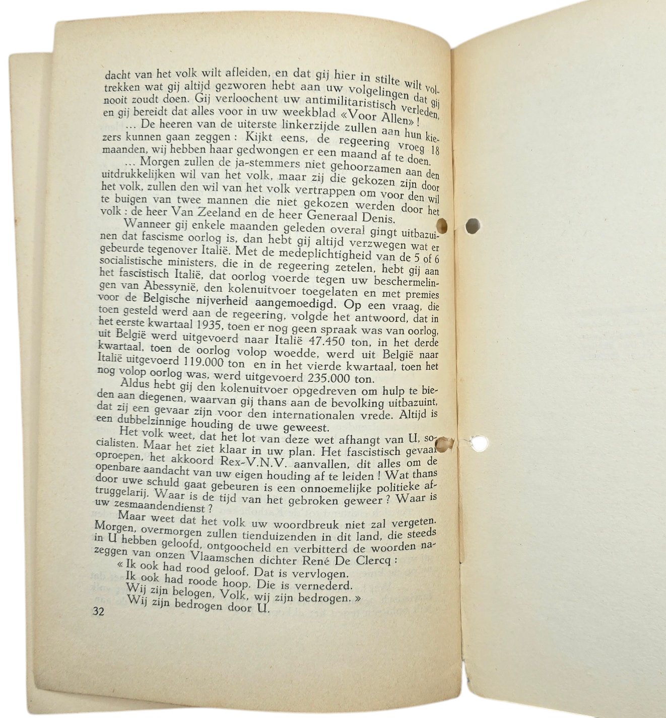 Original WW2 Flemish Collaboration Brochure - Het VNV en het Militaire vraagstuk, Staf de Clercq (1936) — image 5