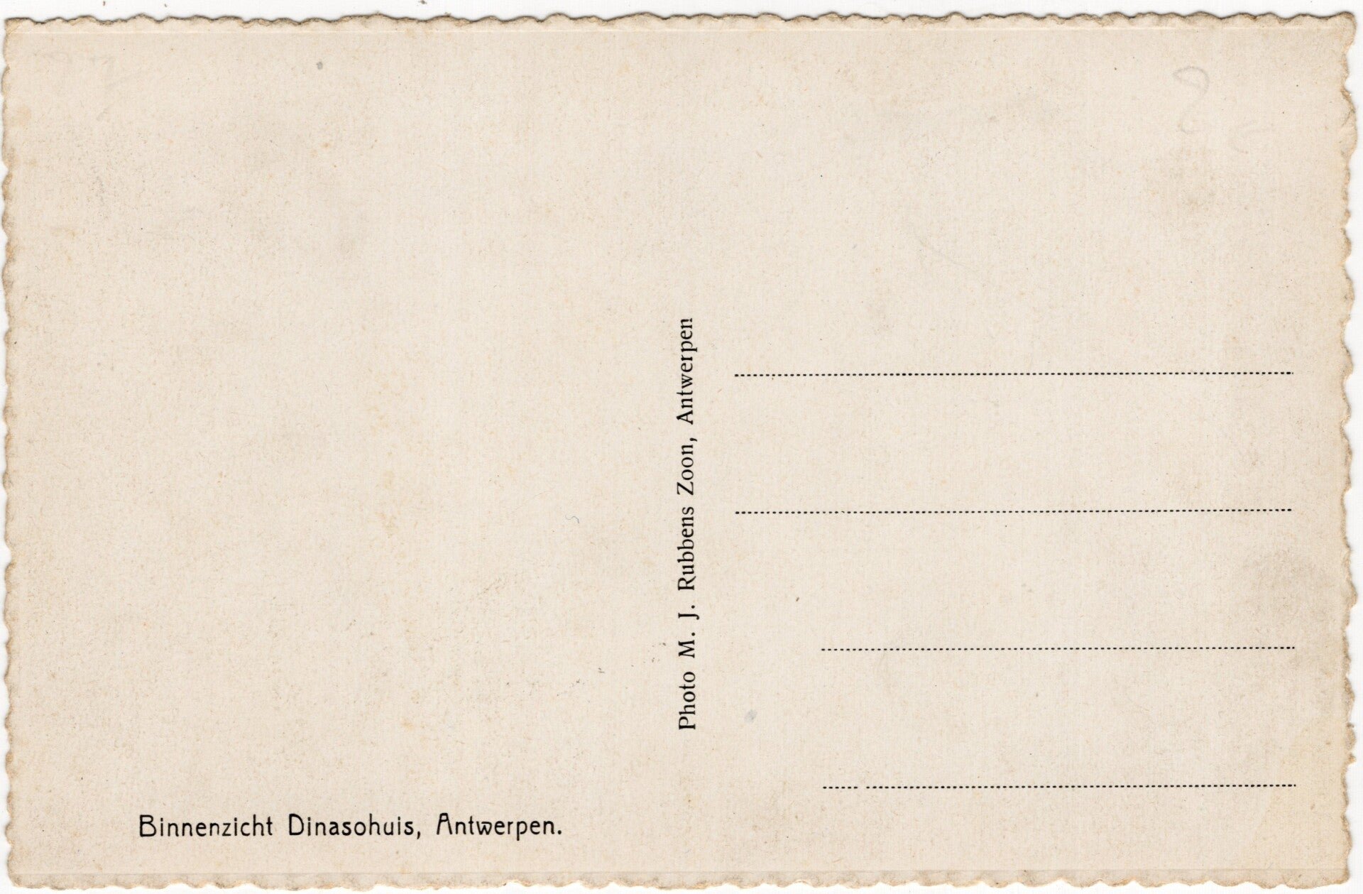 Original WW2 Flemish Collaboration Postcard - Verdinaso, Binnenzicht Dinasohuis, Antwerpen — image 2