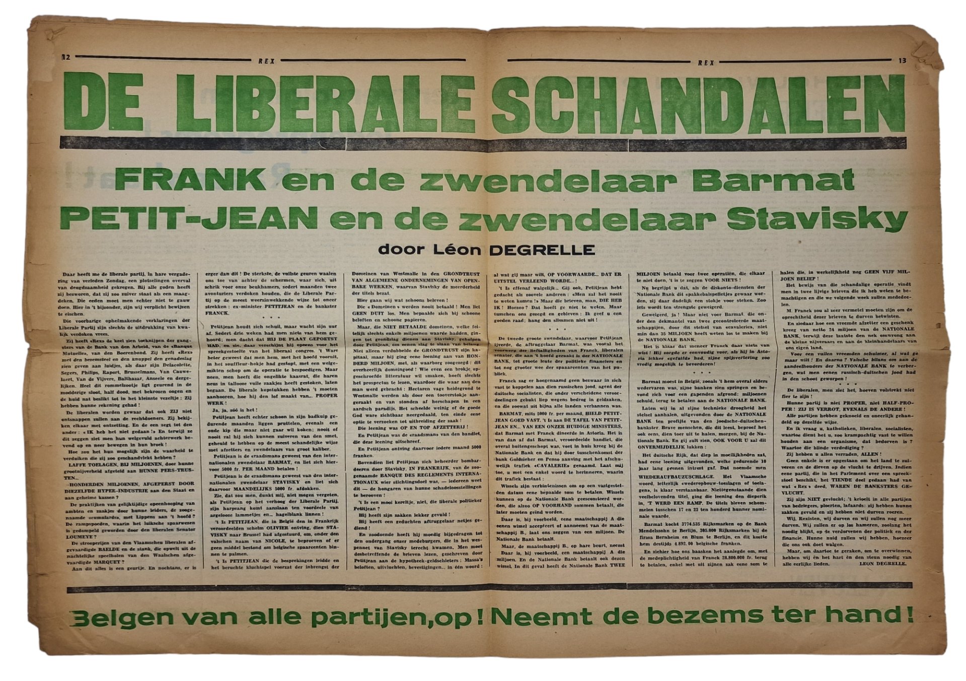 Original WW2 Flemish Collaboration REX Newspaper - REX voor Vlaanderen 2nd Year No. 11 (1936) — image 4