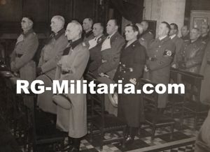 Original WW2 Flemish Press Photo - Funeral service with General …