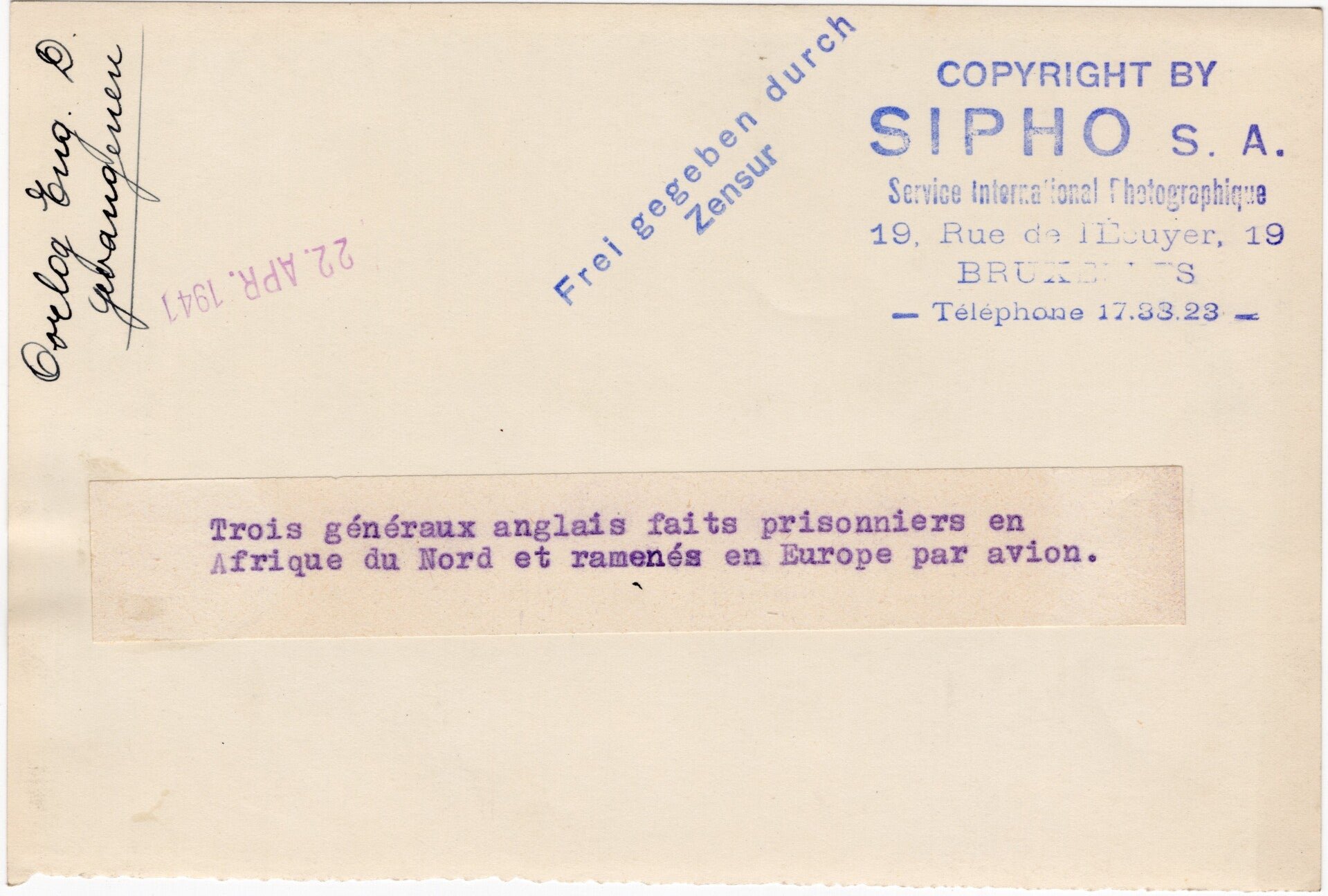 Original WW2 French Press Photo - Captured British POW soldiers in North Africa (1941) — image 2