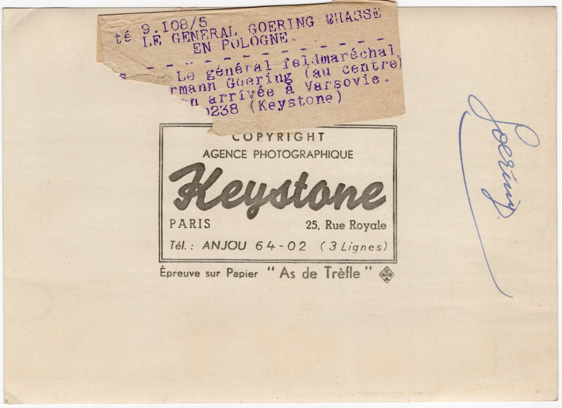 Original WW2 French Press Photo - Reichsmarschall Hermann Göring in Poland (1938) — image 2