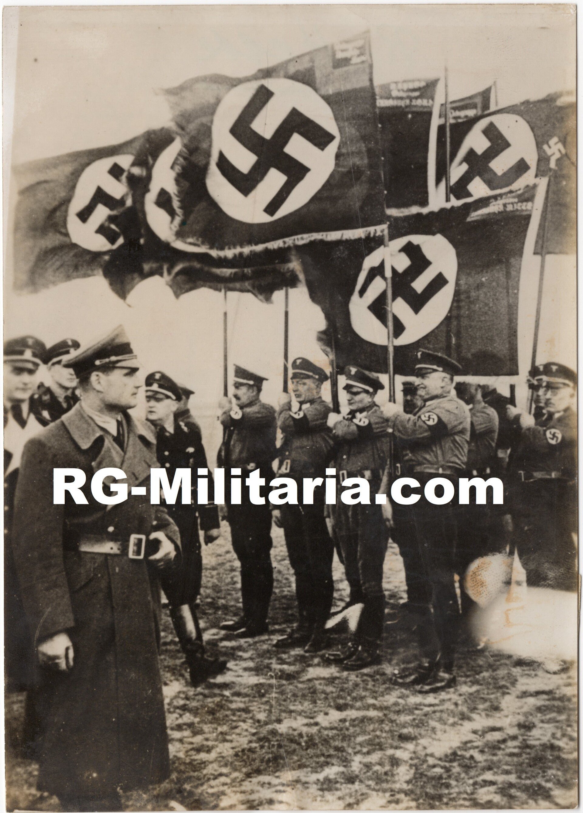Original WW2 French Press Photo - Rudolf Hess in Danzig (1935) — image 3