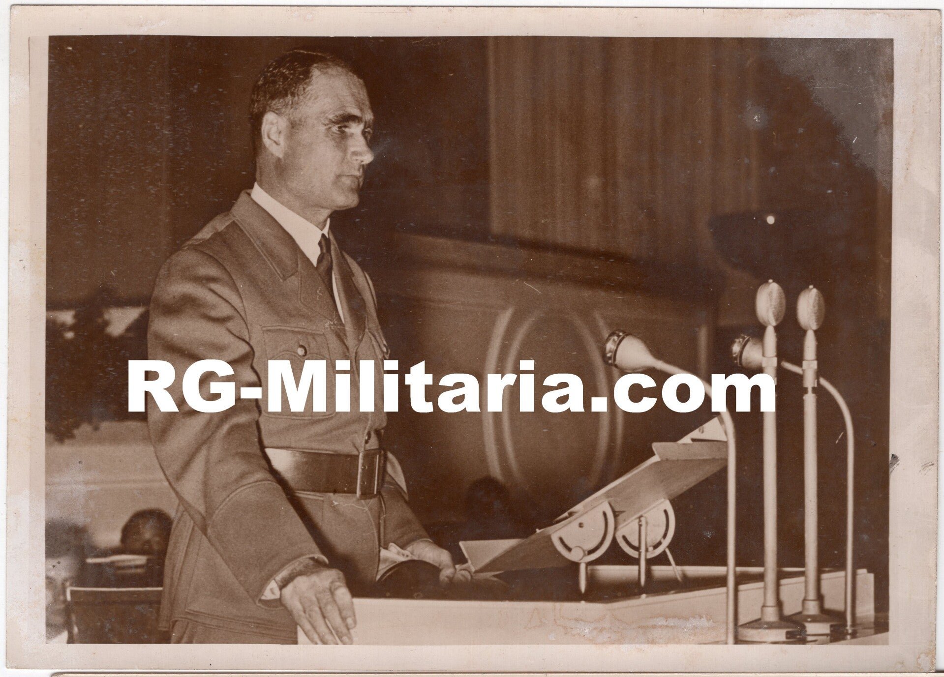 Original WW2 French Press Photo - Rudolf Hess speeching (1939) — image 3
