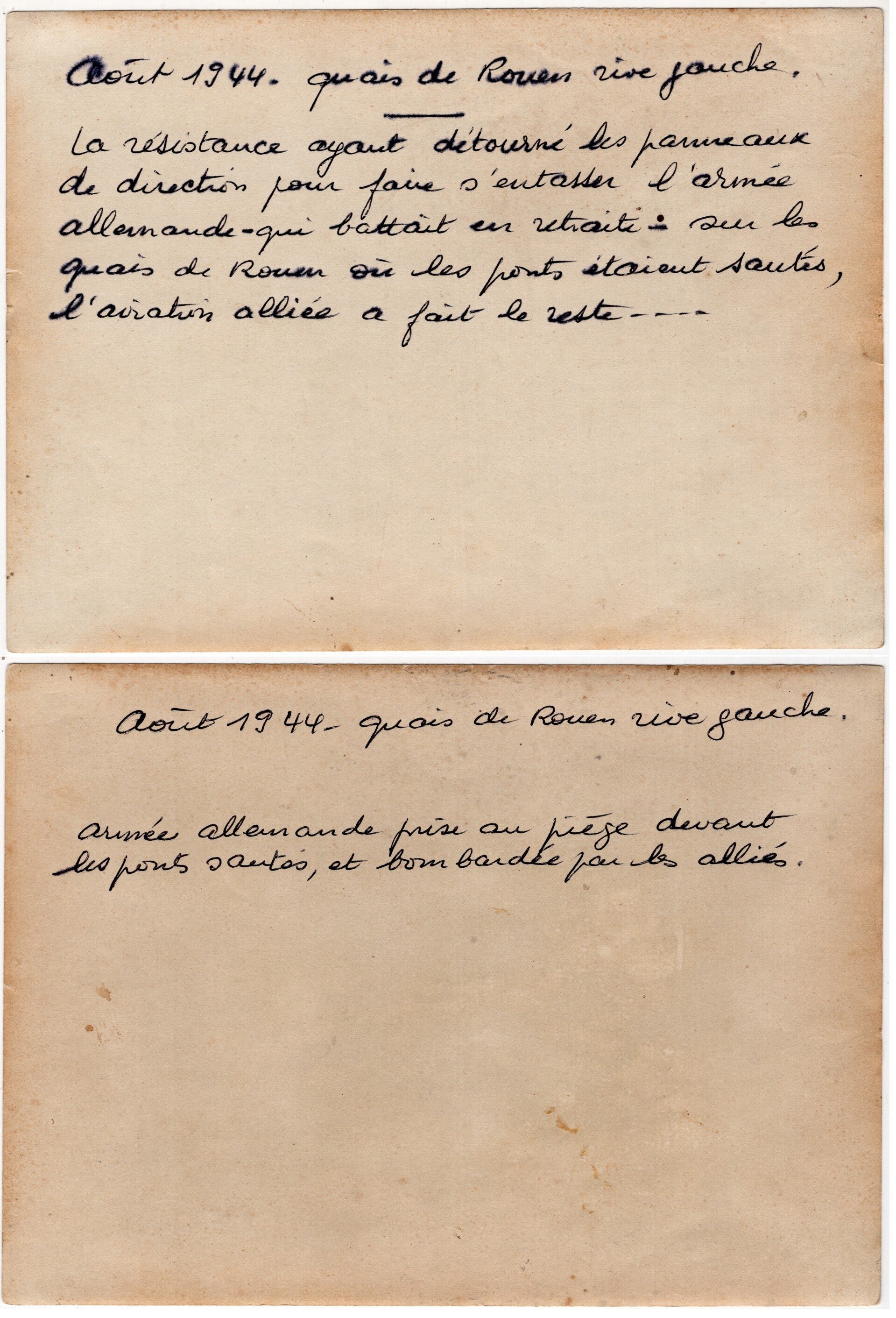 Original WW2 French Photo - Rouen after the Allied bombing, Normandy, Operation Overlord, France (1944) — image 2