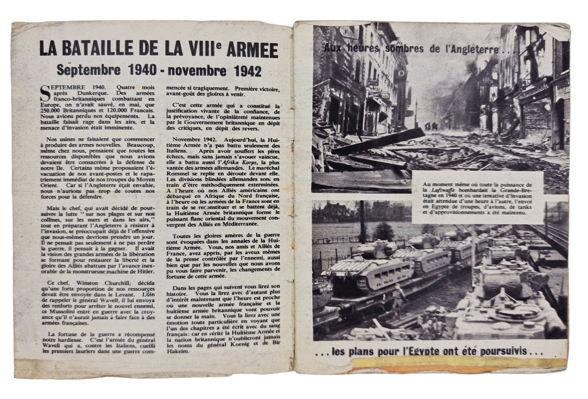 Original WW2 French Leaflet - F 149 La Victoire en Egypte (1942) — image 3