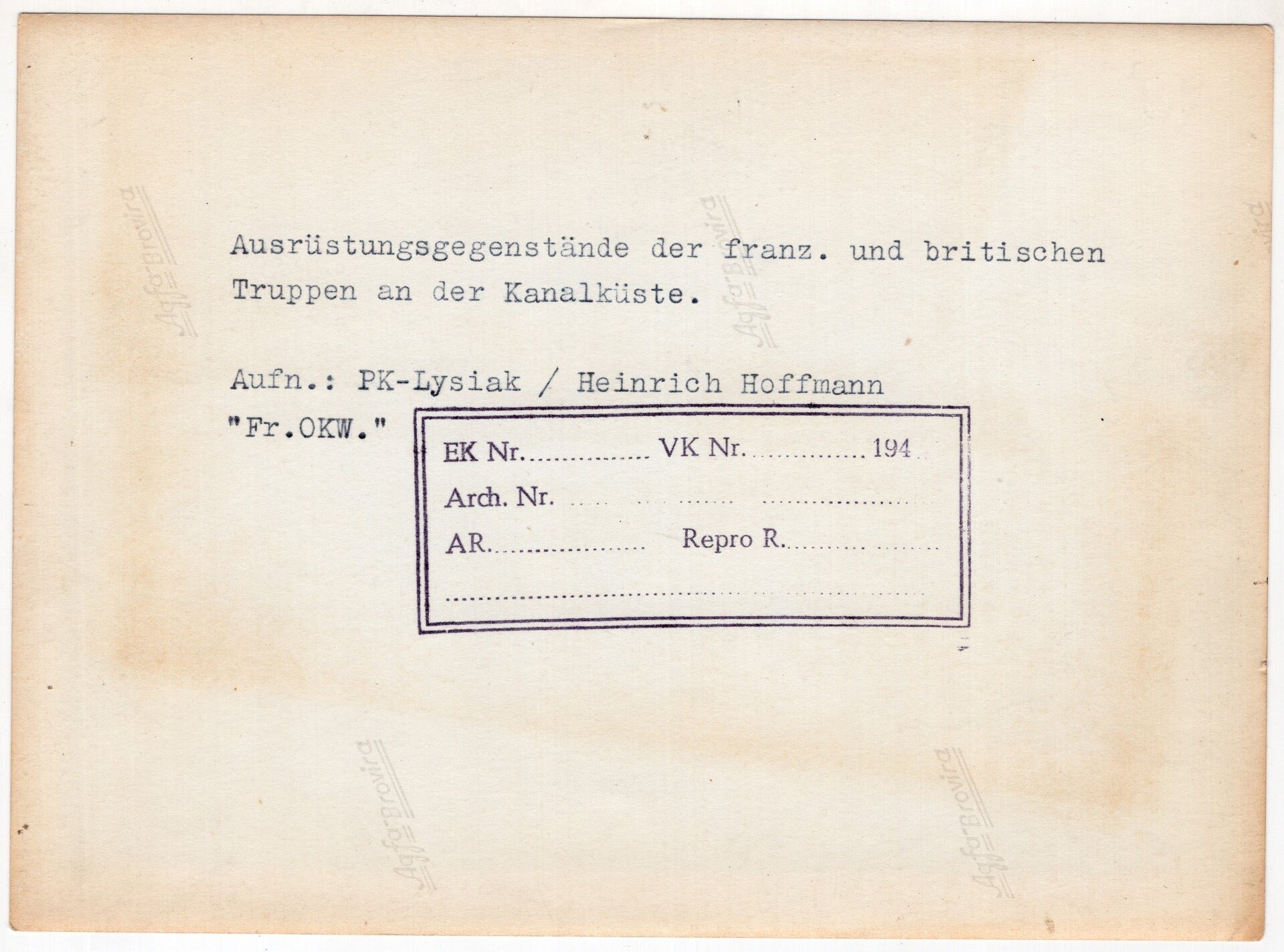 Original WW2 German Press photo - Left behind French and British equipment, France (1940) — image 2