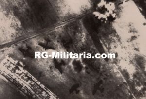 Original WW2 French Press Photo - Airfield bombing by the …