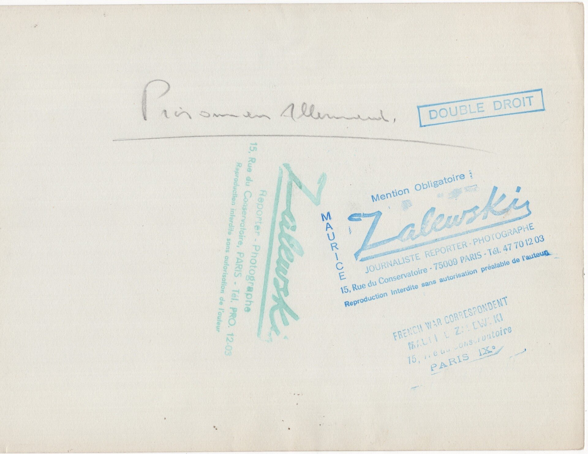 Original WW2 French Press Photo - Captured German POW soldier sleeping (1945) — image 2