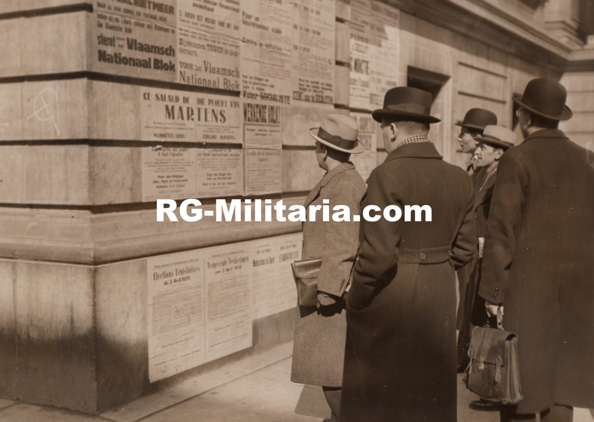 Original WW2 Belgian Collaboration Press Photo - Brussels election Rex protest photo series (1937 & 1938) — image 4
