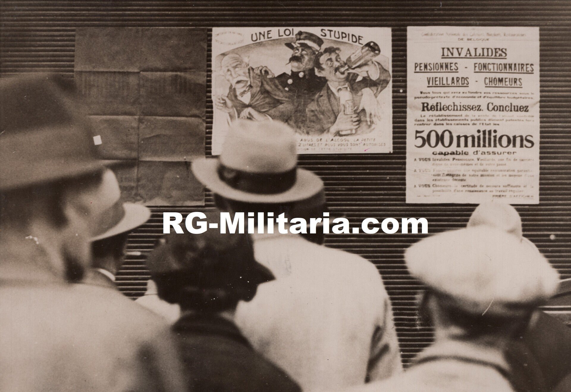 Original WW2 Belgian Collaboration Press Photo - Brussels election Rex protest photo series (1937 & 1938) — image 5