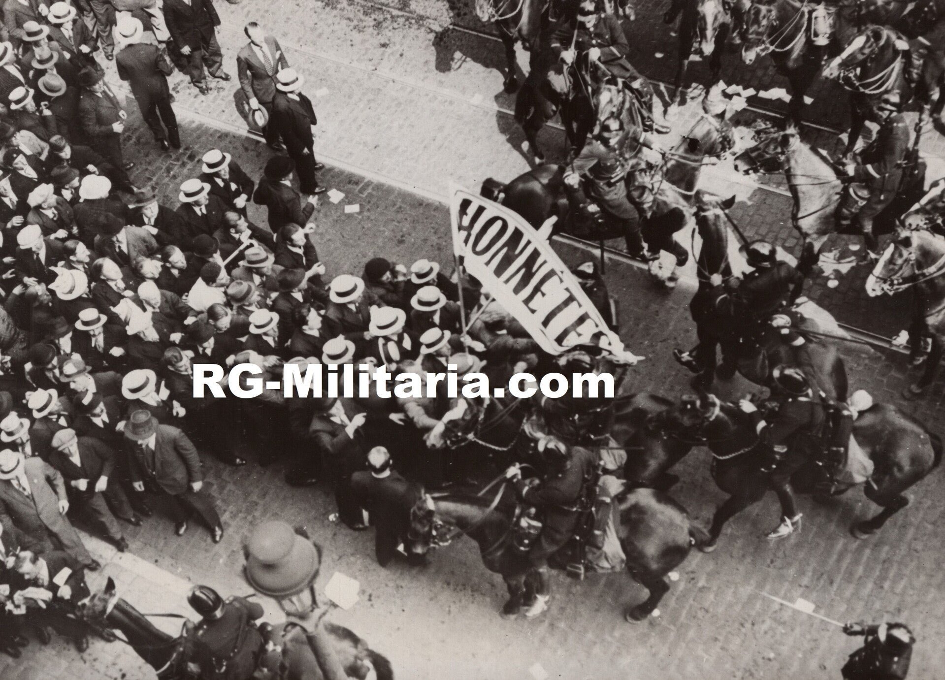 Original WW2 Belgian Collaboration Press Photo - Brussels election Rex protest photo series (1937 & 1938) — image 8