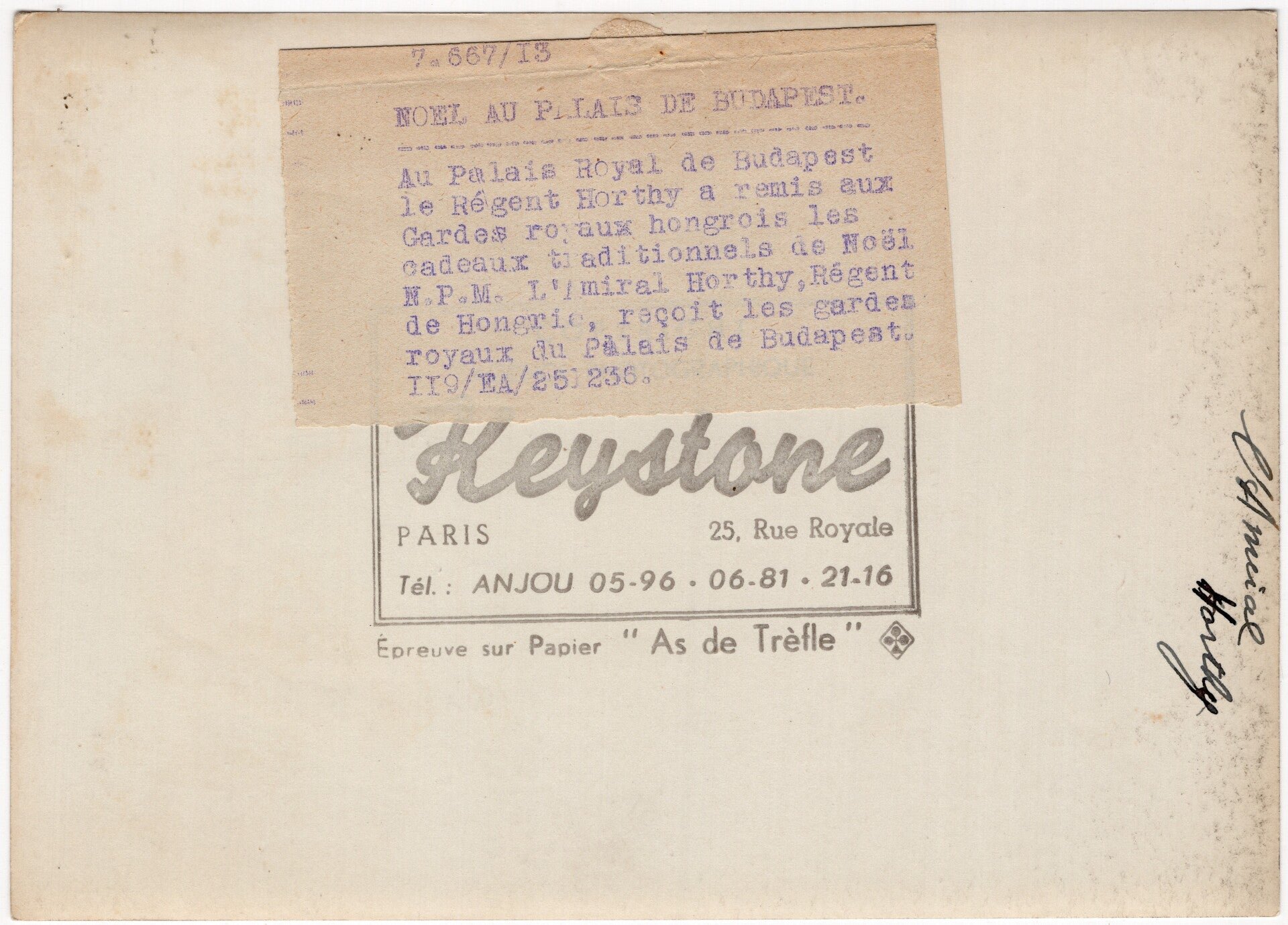 Original WW2 French Press Photo - Hungarian president Miklós Horthy (1938) — image 2