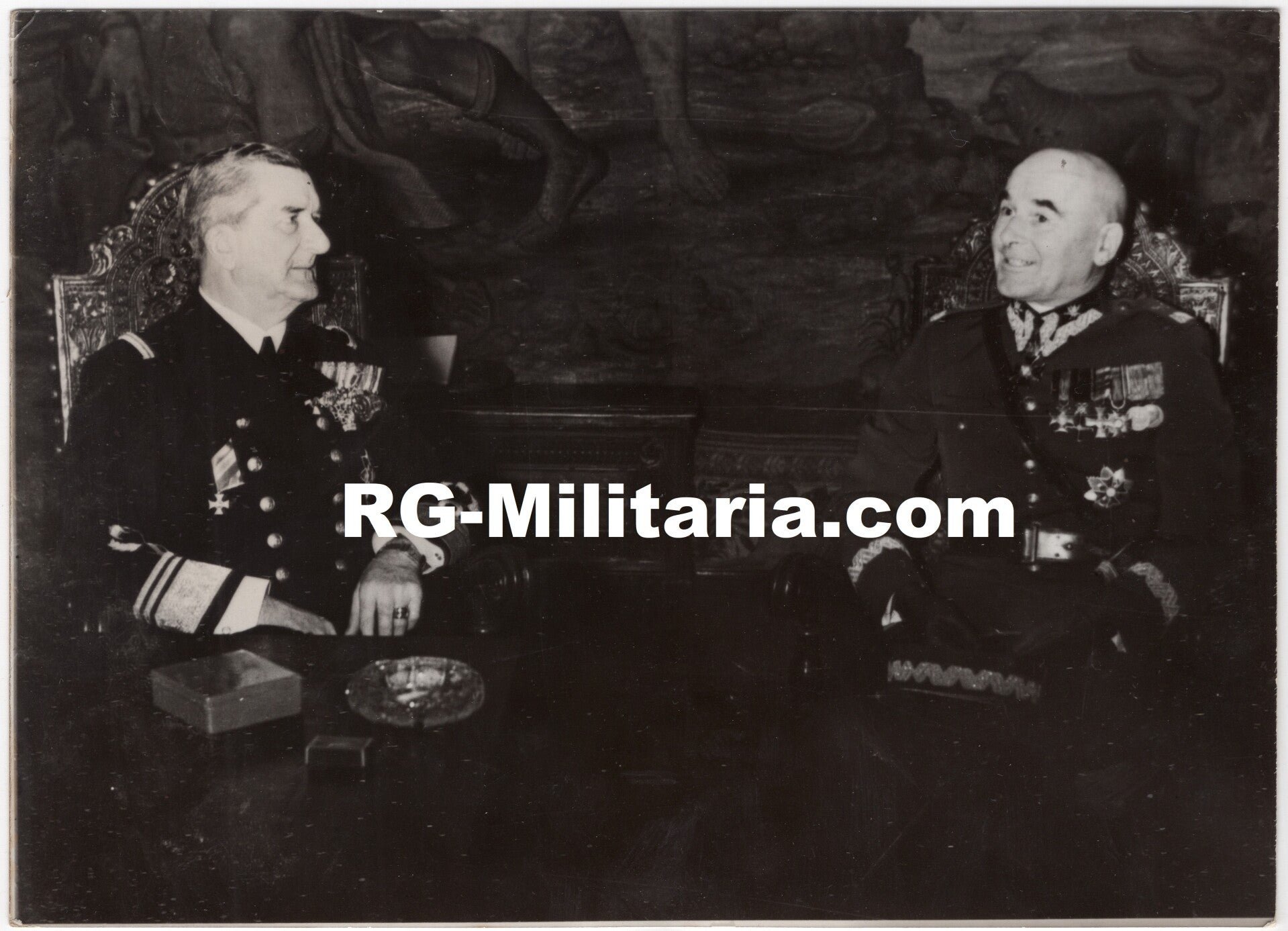 Original WW2 French Press Photo - Hungarian president Miklós Horthy with Polish politician Edward Rydz-Śmigły (1938) — image 3