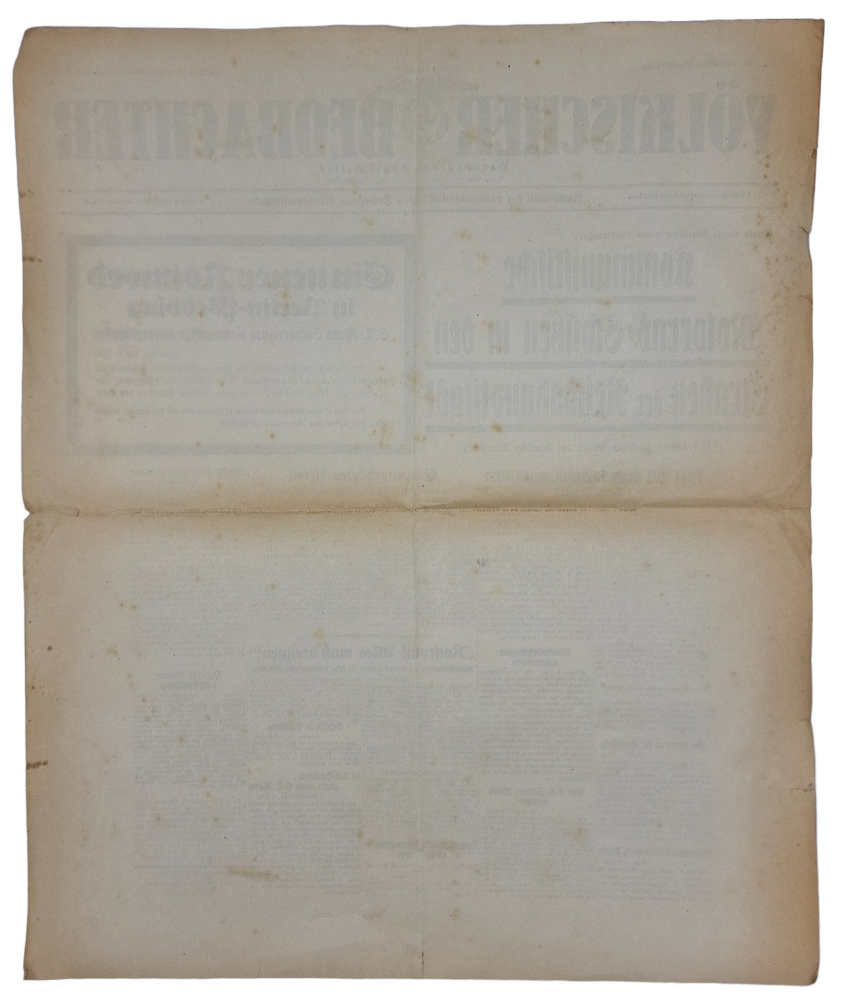 Original WW2 German Poster - Newspaper Volkischer Beobachter Communists in the Berlin streets, 3/4th of July (1932) — image 2