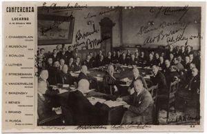 Original WW2 Italian Postcard - Conferenza di Locarno (1925)