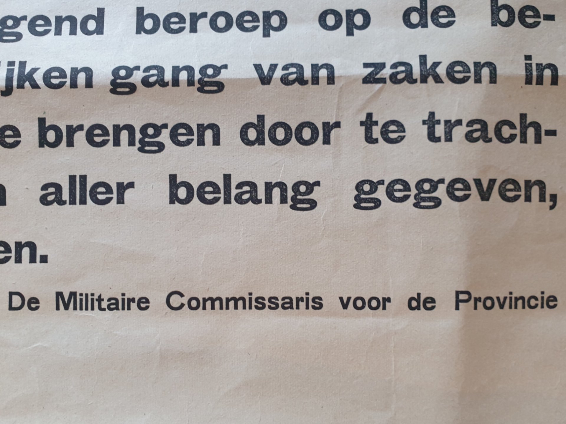 Poster Militair gezag verbod op verplaatsen woonplaats — image 3