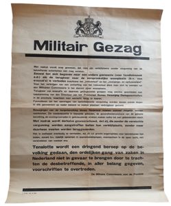 Poster Militair gezag verbod op verplaatsen woonplaats