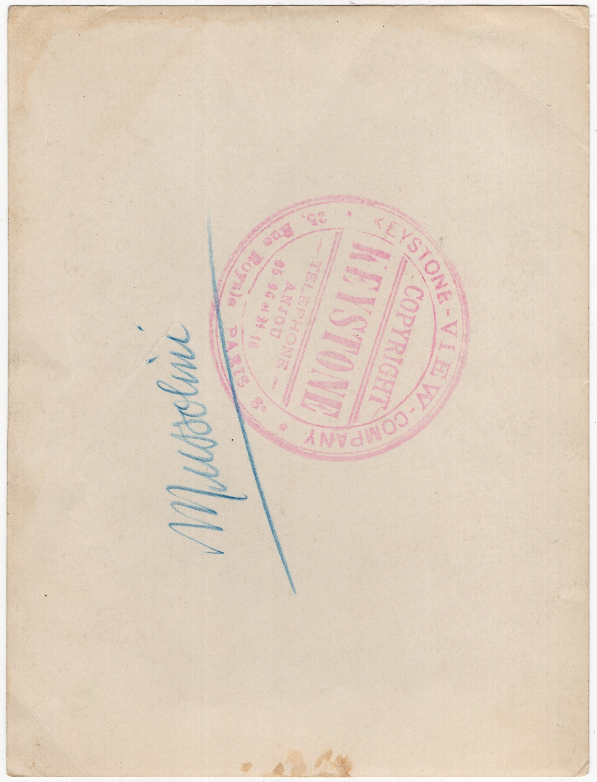 Original WW2 French Press Photo - Side profile of Benito Mussolini — image 2