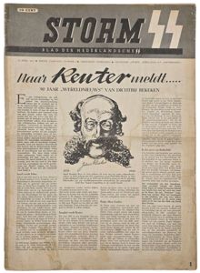 Original WW2 Dutch Waffen SS Newspaper - Storm SS 1st …