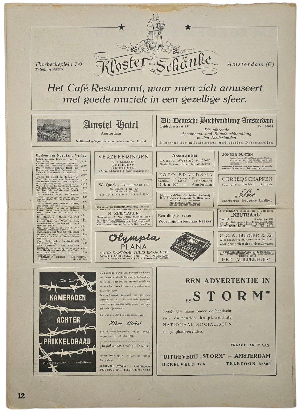 Original WW2 Dutch Waffen SS Newspaper - Storm SS 1st Year No. 12 (1941) — image 4