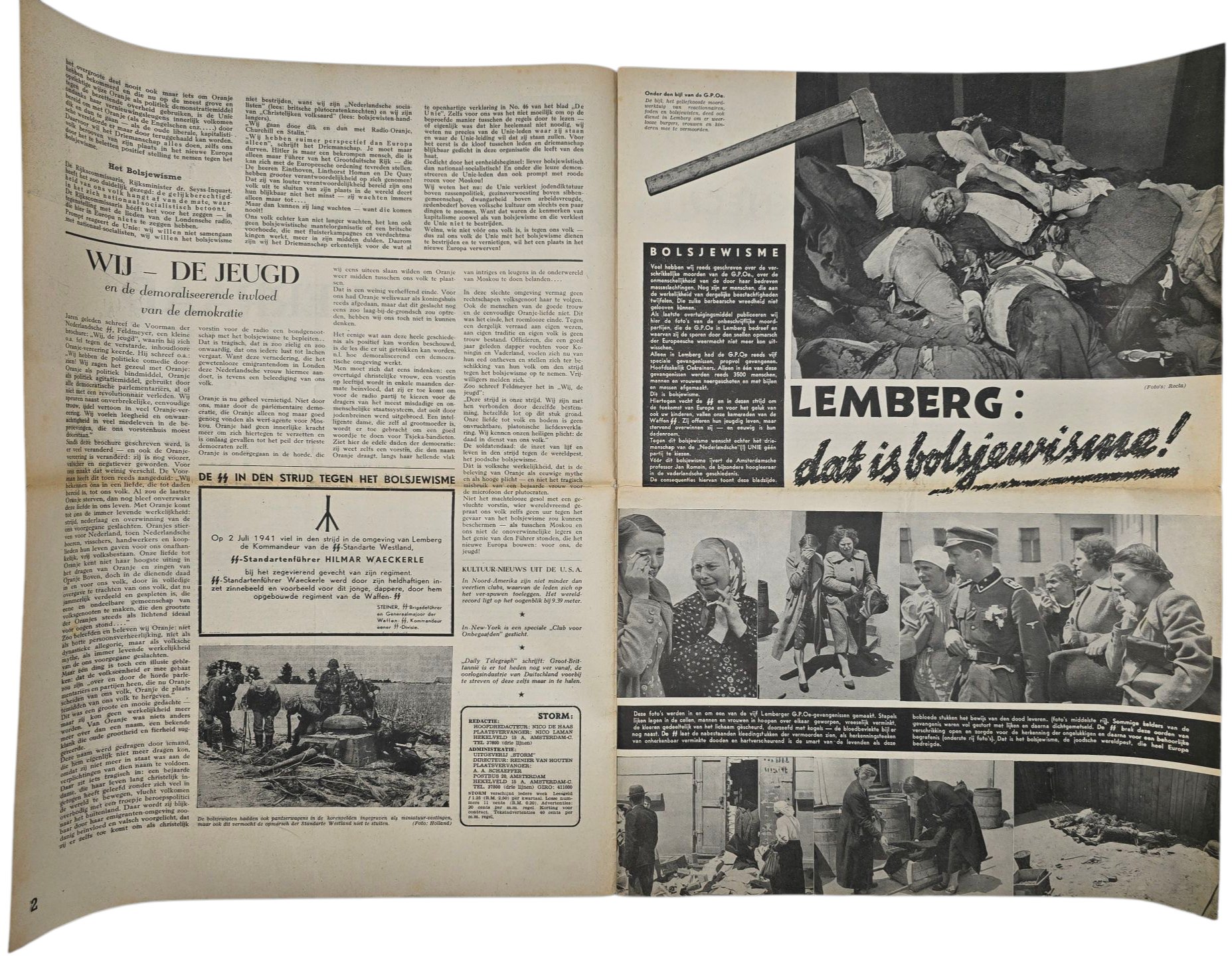 Original WW2 Dutch Waffen SS Newspaper - Storm SS 1st Year No. 14 (1941) — image 2
