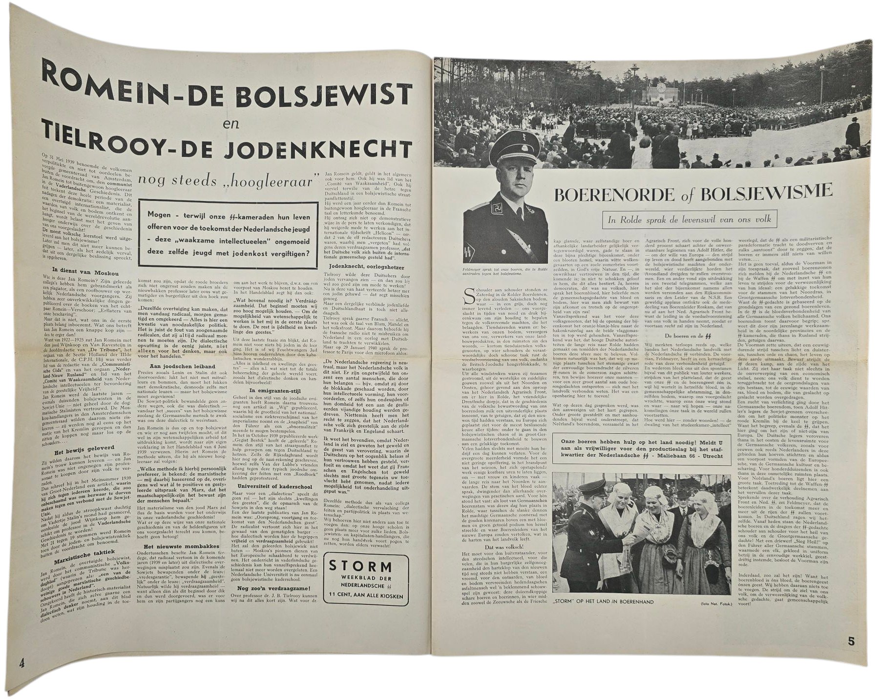 Original WW2 Dutch Waffen SS Newspaper - Storm SS 1st Year No. 14 (1941) — image 3