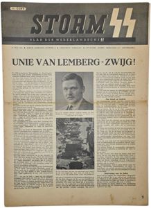 Original WW2 Dutch Waffen SS Newspaper - Storm SS 1st …