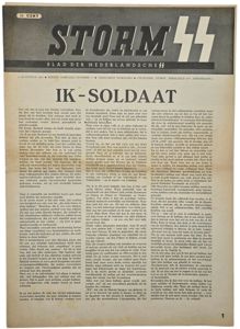 Original WW2 Dutch Waffen SS Newspaper - Storm SS 1st …