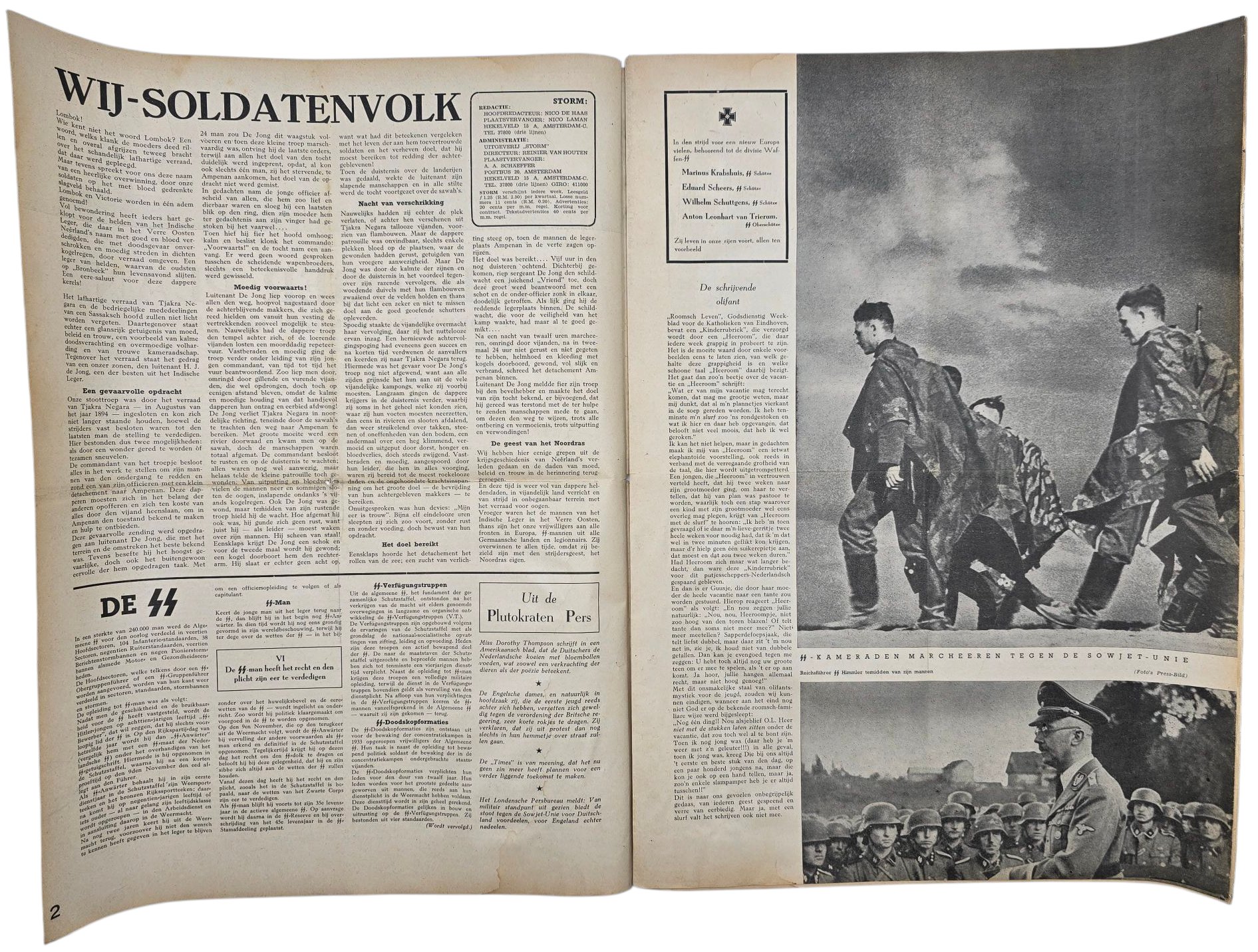 Original WW2 Dutch Waffen SS Newspaper - Storm SS 1st Year No. 18 (1941) — image 2