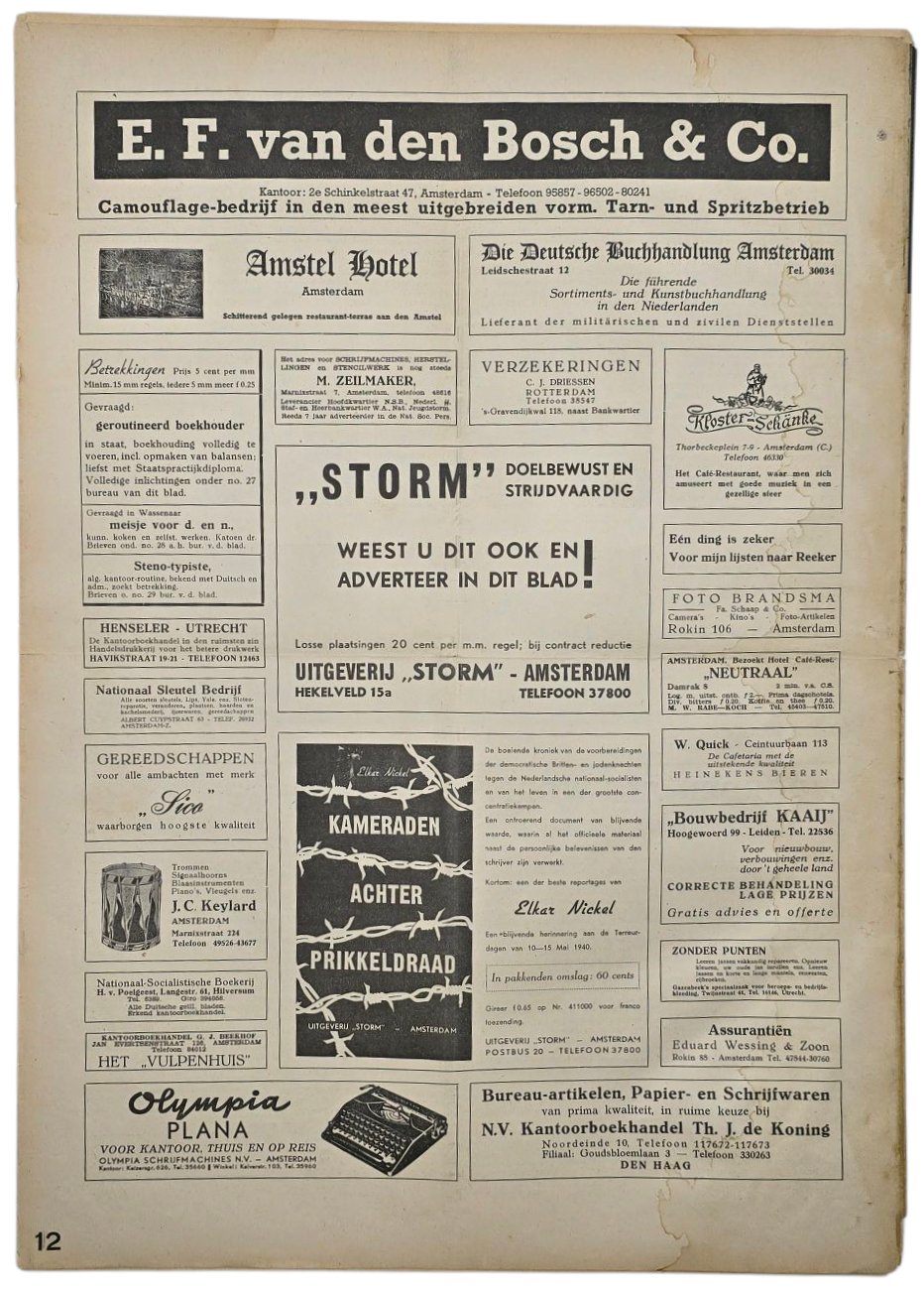 Original WW2 Dutch Waffen SS Newspaper - Storm SS 1st Year No. 18 (1941) — image 4