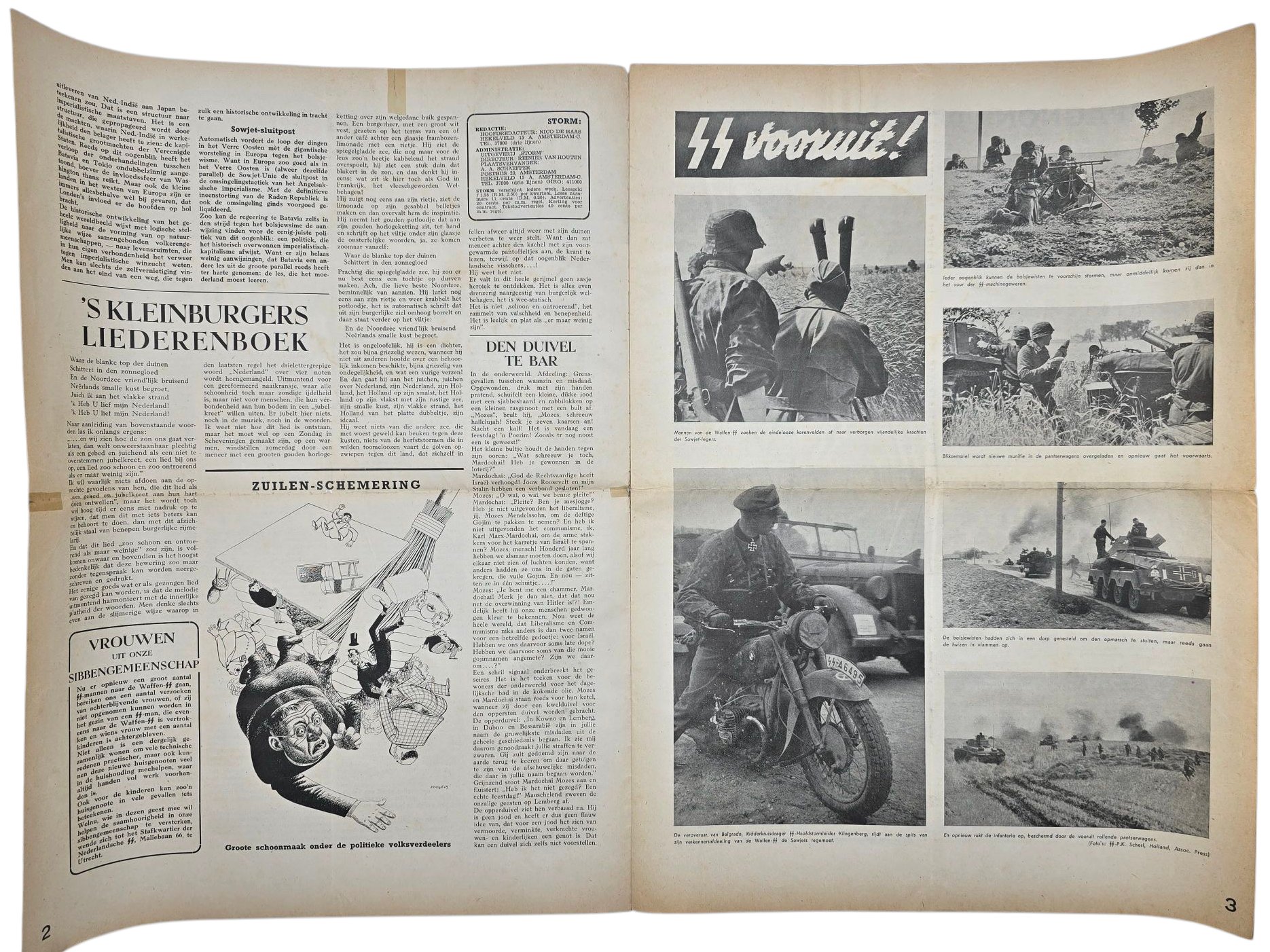 Original WW2 Dutch Waffen SS Newspaper - Storm SS 1st Year No. 20 (1941) — image 2