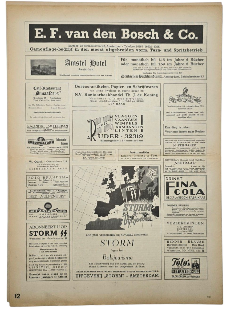 Original WW2 Dutch Waffen SS Newspaper - Storm SS 1st Year No. 21, Antisemitic cover (1941) — image 5