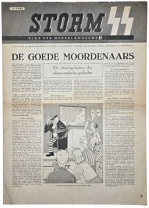 Original WW2 Dutch Waffen SS Newspaper - Storm SS 1st …