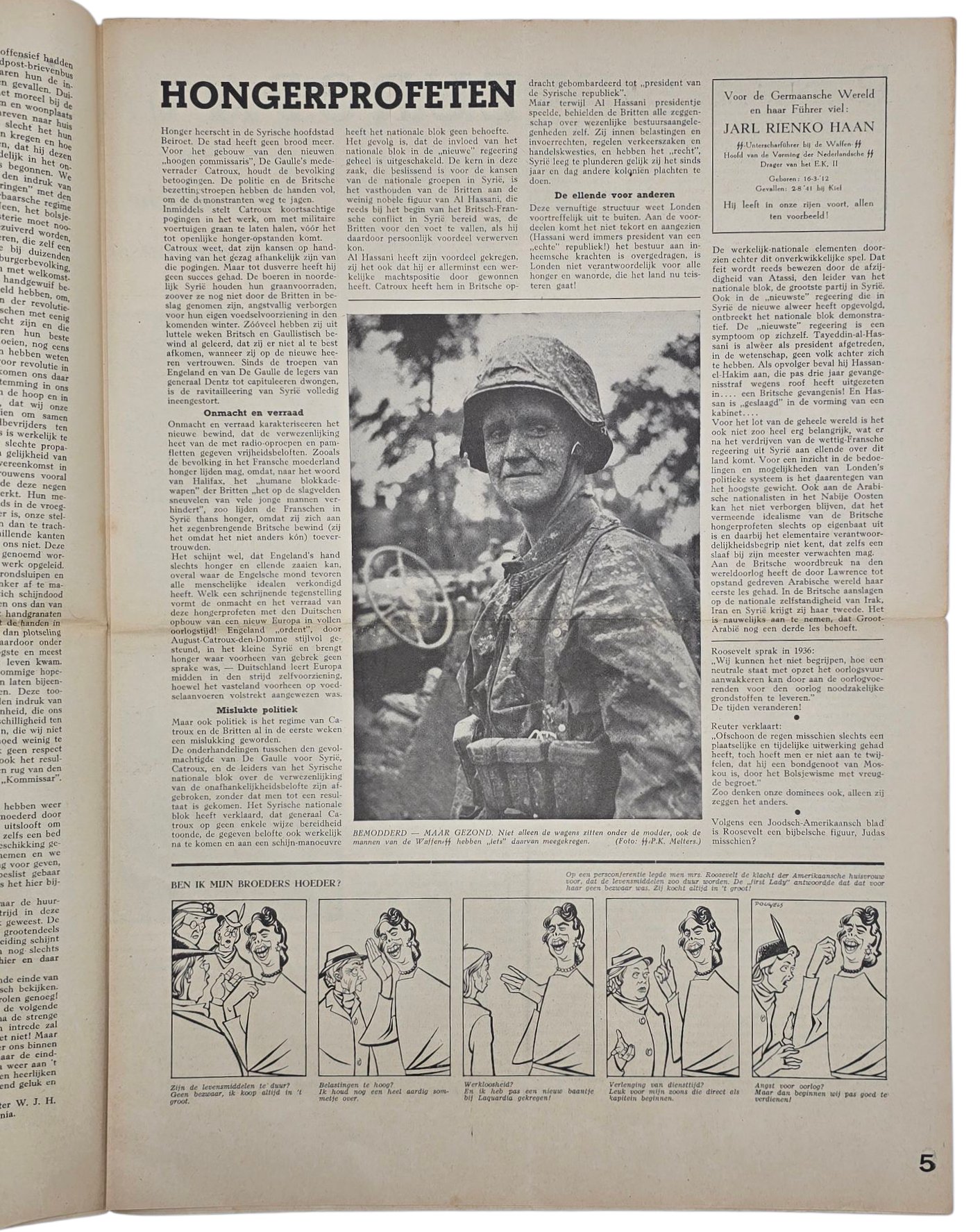 Original WW2 Dutch Waffen SS Newspaper - Storm SS 1st Year No. 26 (1941) — image 3