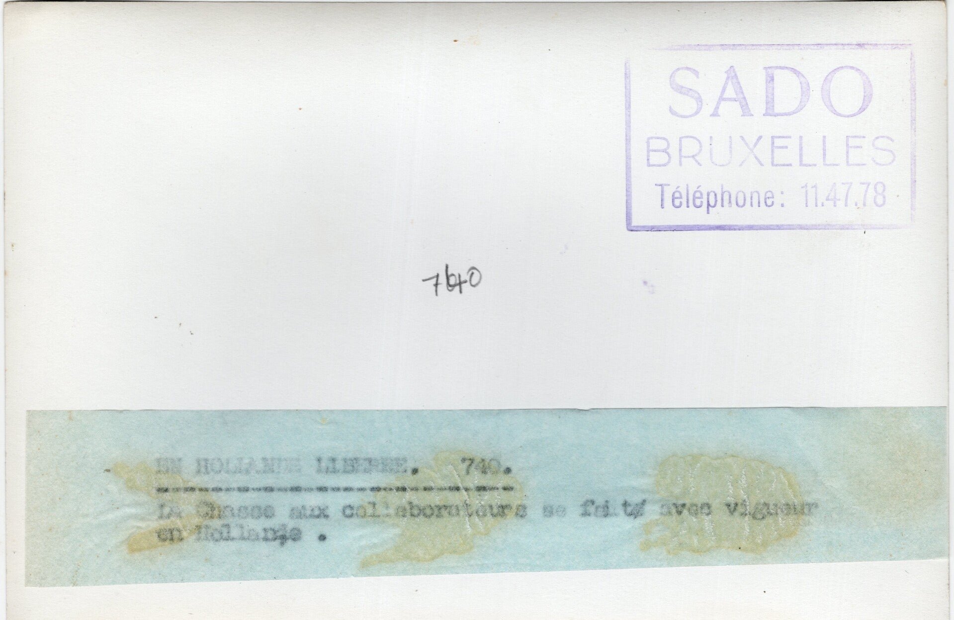 Original WW2 French Press Photo - The arrest of collaborator Poncio van Aelst by the Dutch resistance in Utrecht (1945) — image 2