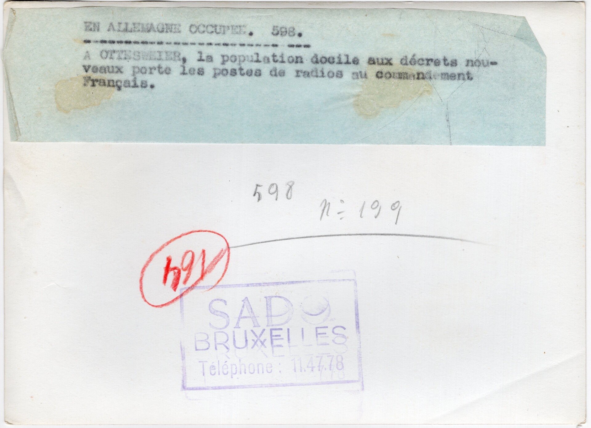 Original WW2 French Press Photo - US soldiers in Ottersweier (1945) — image 2