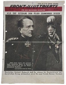 Original WW2 Russian Leaflet - Front Illustrierte für den Deutschen …