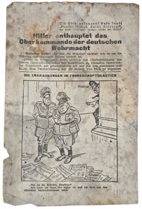 Original WW2 Russian Leaflet - 724 'Hitler enthauptet das Oberkommando …