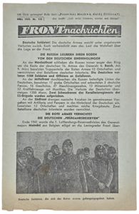 Original WW2 Russian Leaflet - 1005 'Front Nachrichten Nr. 122' …