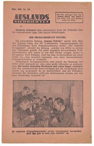 Original WW2 Russian Leaflet - 1015 'Auslands Nachrichten Nr. 119' …