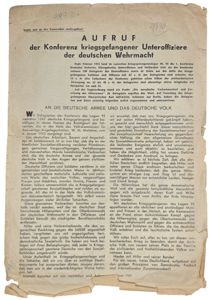 Original WW2 Russian Leaflet - 1072 'Aufruf der Konferenz Kriegsgefangener …