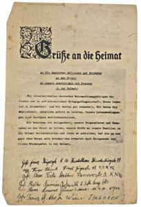 Original WW2 Russian Leaflet - 'Grüsse an die heimat' (1942)