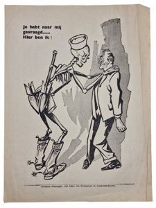 Original WW2 Flemish Collaboration Document - Flyer ''Je hebt naar …