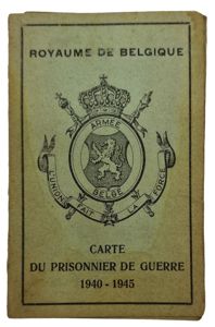 Original WW2 Belgian Document - Royaume de Belgique Carte du …