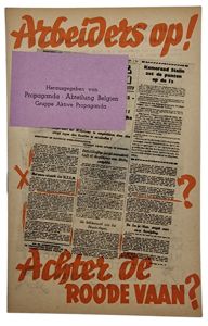 Original WW2 Flemish Brochure - Arbeiders op! Achter de Roode …